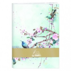 Sakura dream, Livre dor rembordé rigide, A5 - 14,8 x 21 cm, 160 pages, uni, simili cuir.