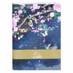Sakura dream, Livre dor rembordé rigide, A5 - 14,8 x 21 cm, 160 pages, uni, simili cuir._1