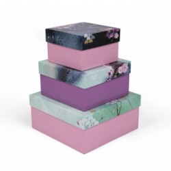 Sakura dream, Set of 3 squared boxes._1