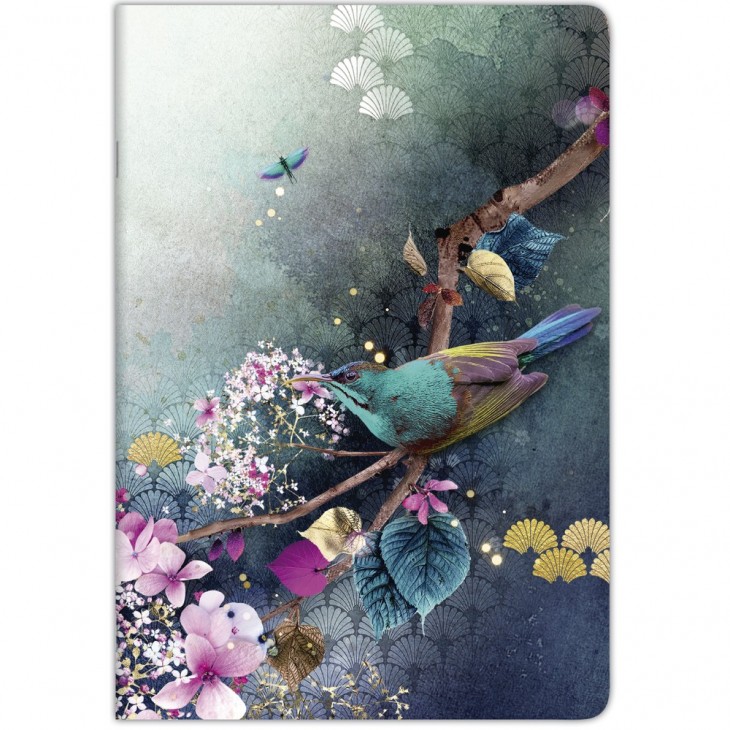 Sakura dream, Cahier piqué, A4 - 21 x 29,7 cm, 96 pages, ligné + marge, ass.