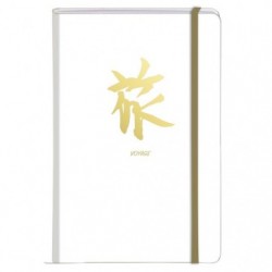 Kenzo, Carnet rembordé rigide A6 - 10,5 x 14,8 cm, 160 pages, uni, ivoire 90g, couverture en simili cuir, avec poche à la fin, m_1