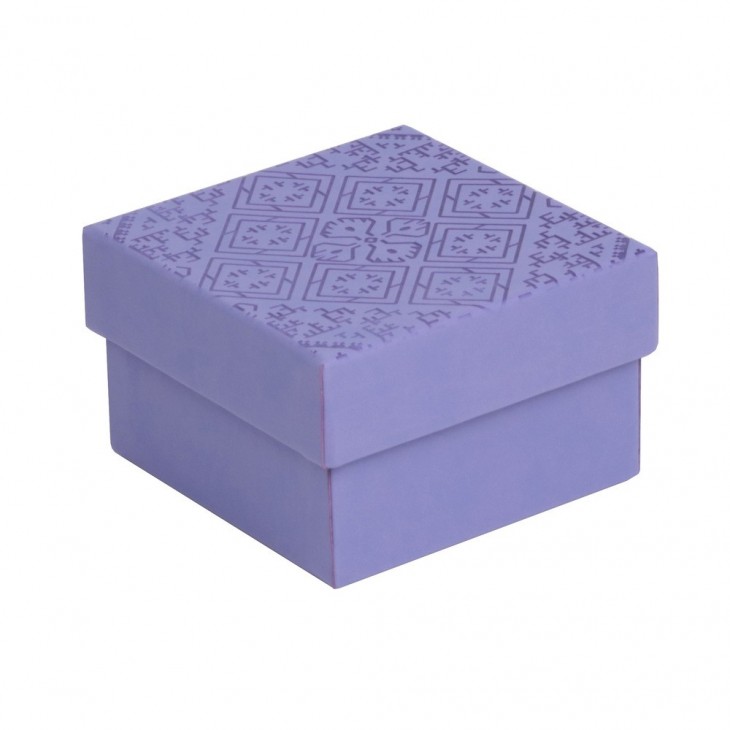 Aïda, Set of 3 Nested Squared Boxes, 25x25x12cm, 20x20x11cm, 16x16x10cm, Leatherette Embossed Designs.