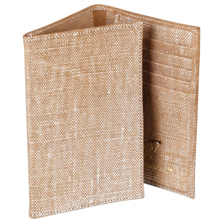 KLEO-PATHRA CUIR Porte-papiers 1x10x15 cm Argent.