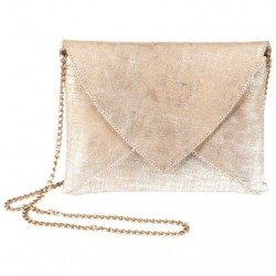 KLEO-PATHRA LEATHER Pouch with chain 20x14 cm Silver.