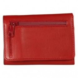 RUBY LEATHER Small wallet 11,5x2x8 cm Red._1