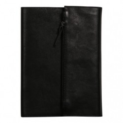 CUIR Notebook holder-A5 60 sheets Lined Black.
