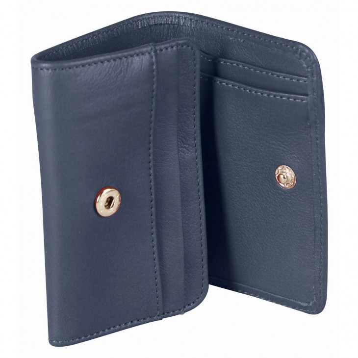 Lawrence LEATHER Smallwallet 11x2x8 cm Blue.