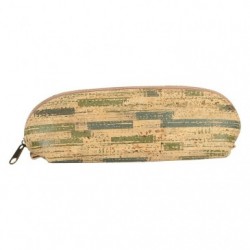 Clairefontaine CORK Small oval Pencil Case, Vegetal Design.