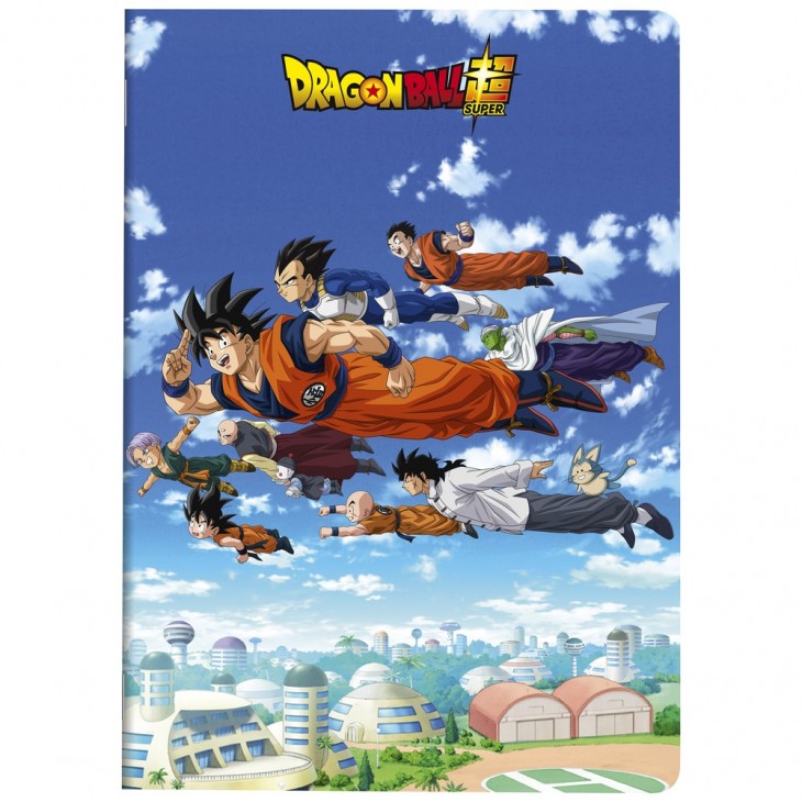 Dragon Ball Super 2 Cahier piqué A4 96 pages Séyès - 4 visuels assortis.