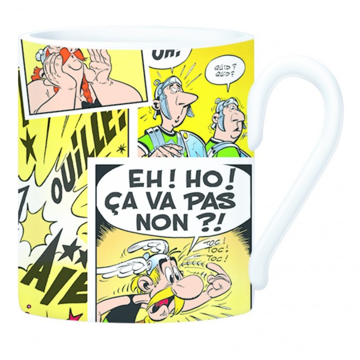 Astérix Mug Ø8x9,5cm en boîte cadeau Comics, jaune.