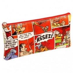 Astérix Trousse plate 11x22 cm Comics, rouge.