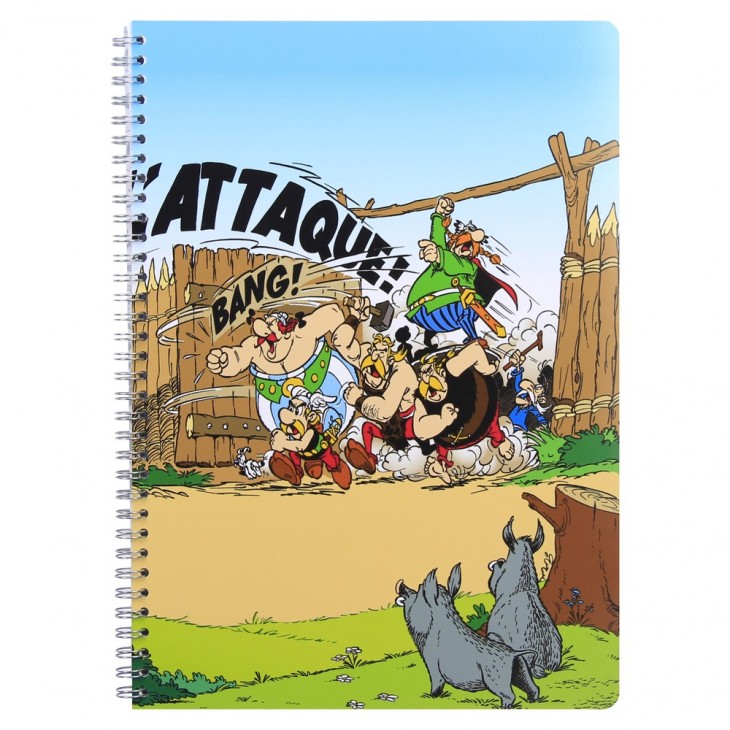 Clairefontaine Ast2 Les Gaulois Wirebound Notebook, A4, 50 Sheets, Lined+Margin, 1 Pack of 8.