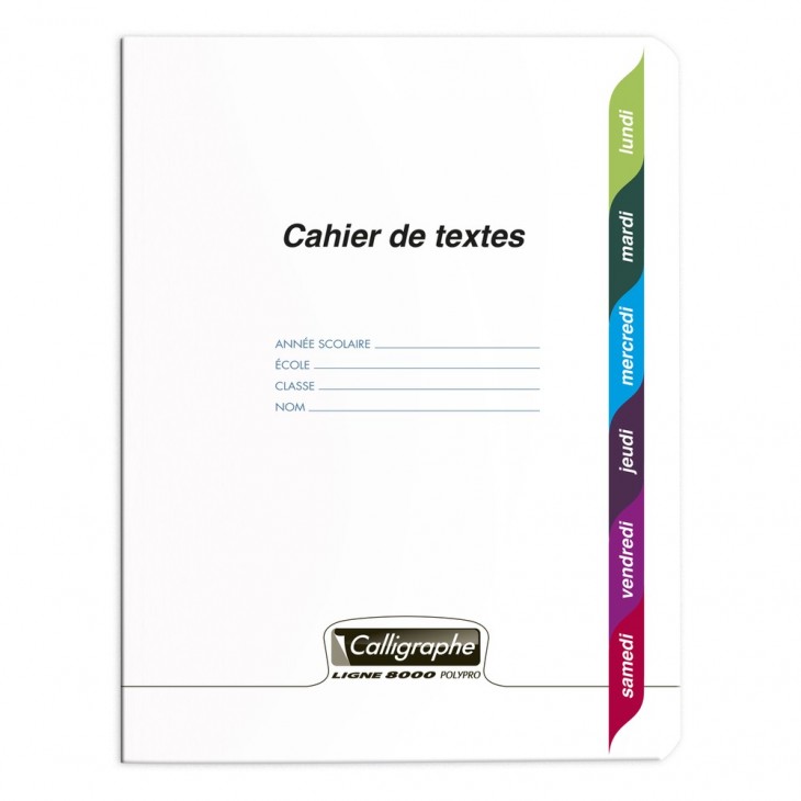 Clairefontaine Polypro Stapled Homework Book, Seyes, Ligne 8000,17x22cm, 62 Sheets, 90g.