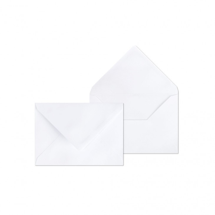 White gummed 120x176 mm 90 gsm administrative envelope.