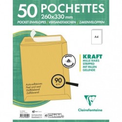 Pochette Adhéclair 260x330 Kraft Mille raies 90g pqt 50._1