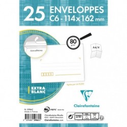 Clairecode 114x162mm envelope 80gsm packed 25s._1