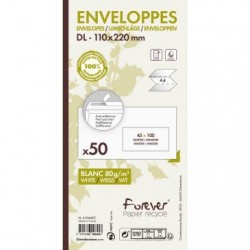 Forever 110x220mm 80gsm envelope, window 45x100mm packed 50s._1