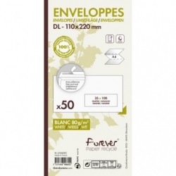 Forever 110x220mm 80gsm envelope, window 35x100mm packed 50s._1