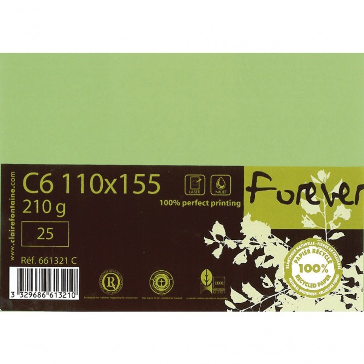 Carte 110x155 FOREVER 210g pqt 25.