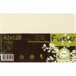 Forever 82x128mm 210gsm card packed 25s.