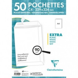 Pochette Adhéclair 229x324 blanc 90g sous film/50._1