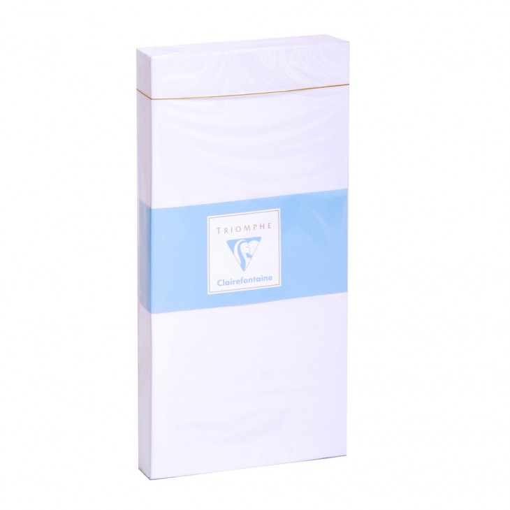 Clairefontaine Triomphe, Gummed envelopes 110x220mm 90gsm pack of 25s.