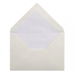 25 enveloppes C6 (114x162mm) Vergé de France doublées gommées._1