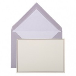 Ensemble 10 cartes + 10 enveloppes C6 Bordées, SOUS SACHET.