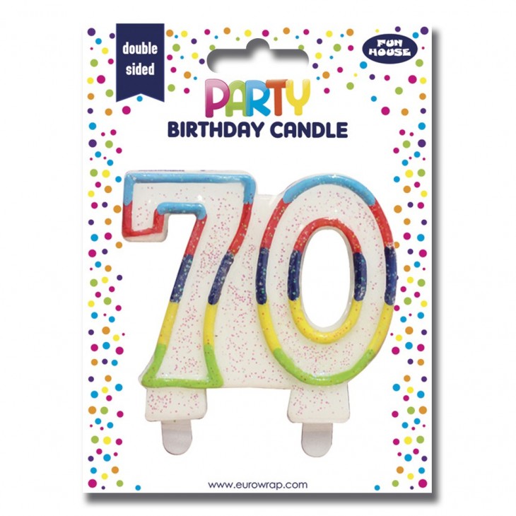 70TH BIRTHDAY CANDLE 6S.