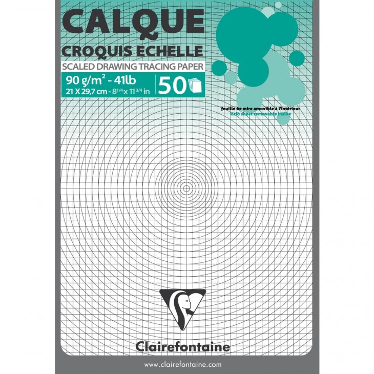 Bloc Papier Calque 80/85g A3 50F - Papiers calque