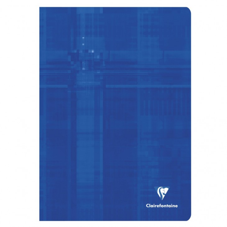 Un Cahier Piqué motif Aquarelle bleu indigo – A4 21x29,7cm 64 Pages Lignées avec Marge papier Blanc 90g – Collection Indigo Clairefontaine 115718C livraison aléatoire 2 visuels 