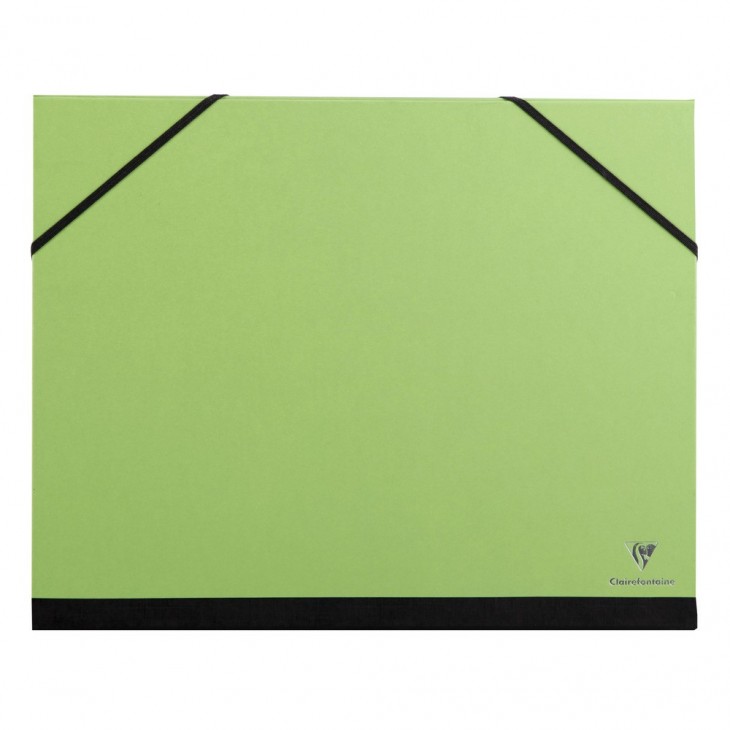 Carton à dessin Couleur à élastiques 26x33cm - Vert