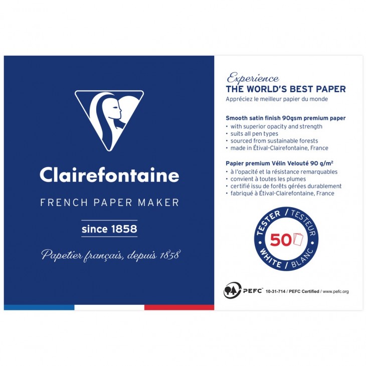 testeur de papier Clairefontaine 14,8x10,5 50 feuilles papi...