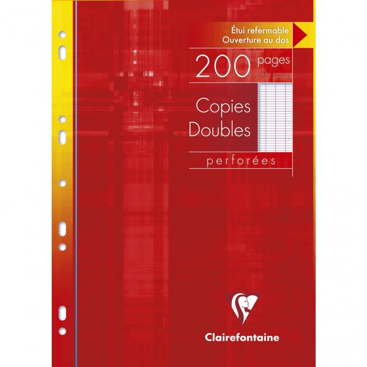 Enseigne Rouge Papier  COPIE DOUBLE CLAIREFONTAINE A4 21X29,7CM