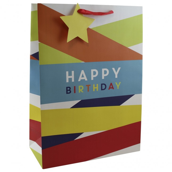 Happy Birthday, sac XL GS 33x15x45,5 cm.