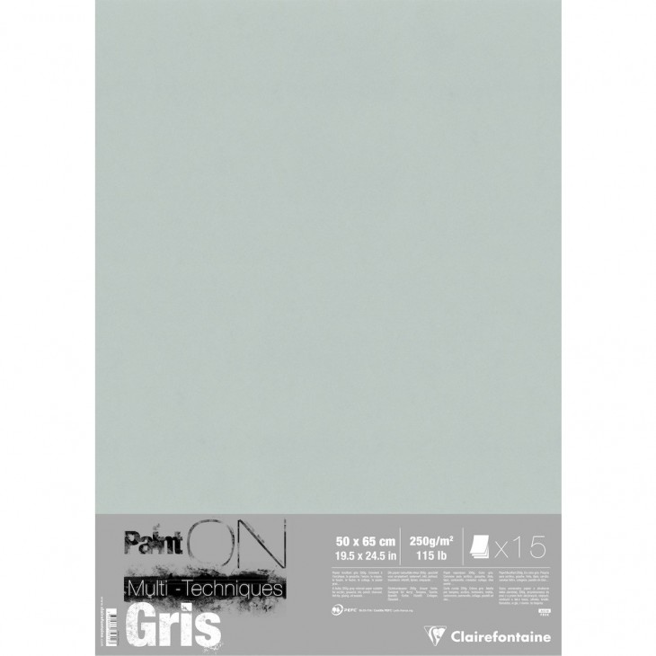 PaintON Gris paquet 15F 50x65cm 250g.
