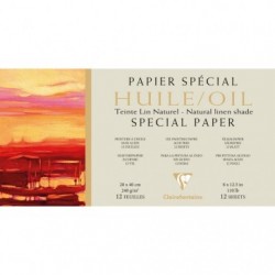 Papier Huile lin naturel bloc collé 1 côté 12F 20x40cm 240g._1