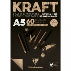 Kraft bi-face bloc collé 60F A5 90g._1