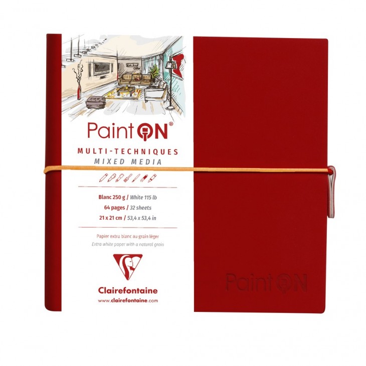 PaintON carnet cousu 32F 19x19cm 250g.