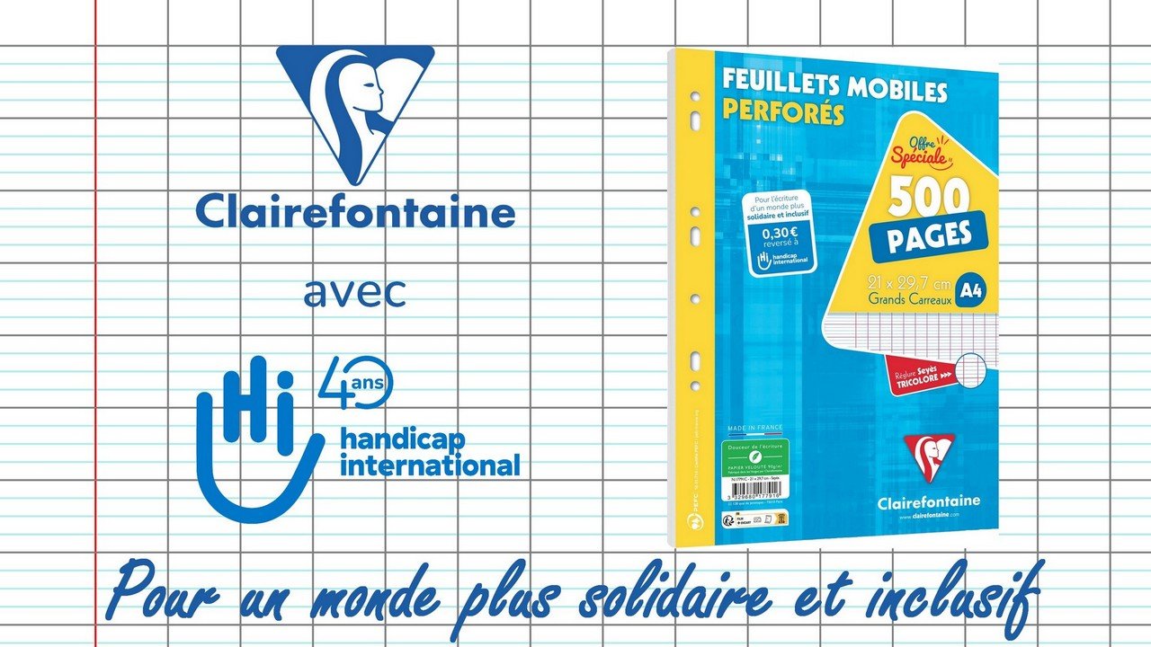 Clairefontaine soutient Handicap International