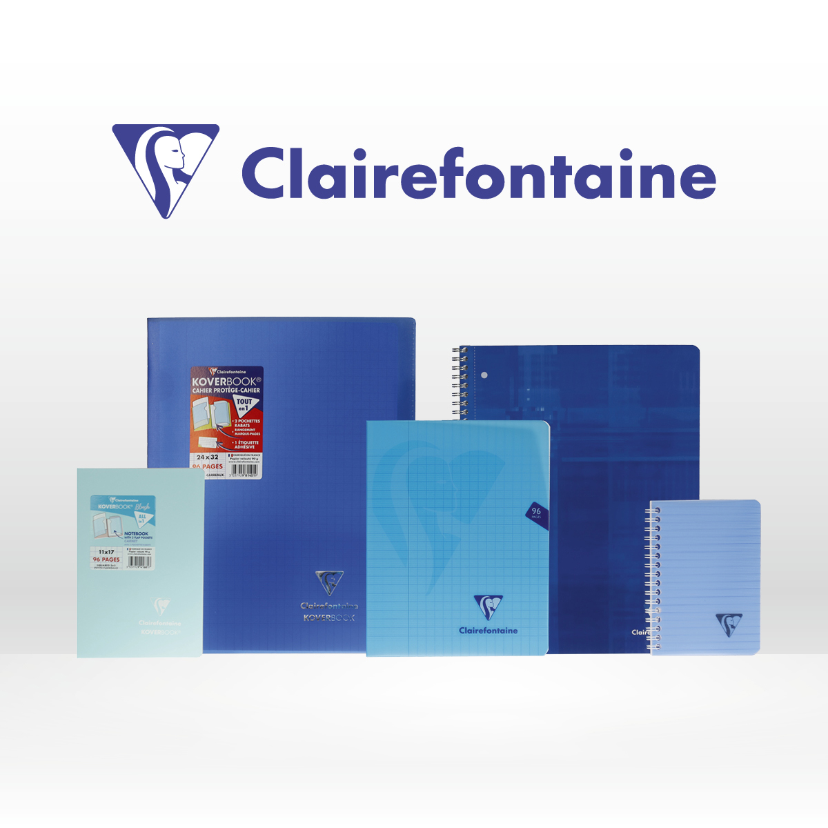 lot de 6 feuilles Clairefontaine 560827 C 19 mm rond Office adhésif autocollant   Bleu 